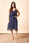 Flapper Chic Tassel Dress in Black + Sapphire