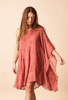 Ginkgo Leaf Maxi Wrap Dress in White + Copper